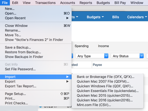 can i pay bills with quicken 2015 for mac